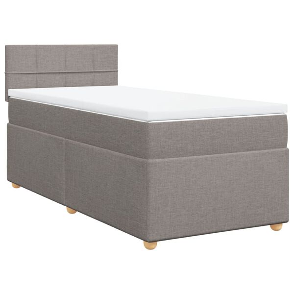 vidaXL &Kappa;&rho;&epsilon;&beta;ά&tau;&iota; Boxspring &mu;&epsilon; &Sigma;&tau;&rho;ώ&mu;&alpha; Taupe 80x200 &epsilon;&kappa;. &Upsilon;&phi;&alpha;&sigma;&mu;ά&tau;&iota;&nu;&omicron;