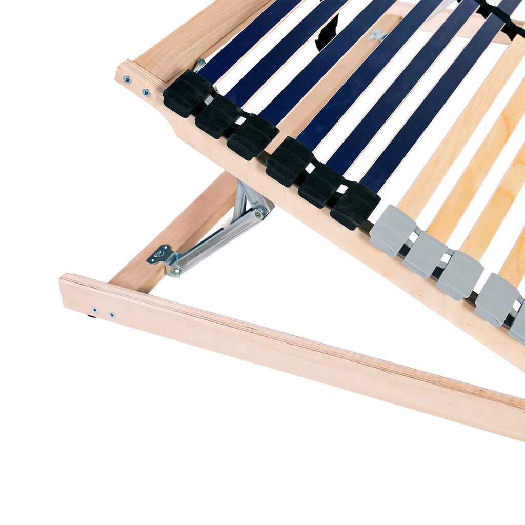 vidaXL Βάση κρεβατιού με λάμες Καφέ 100 x 190 cm Στερεό Ξύλο Μηλιάς