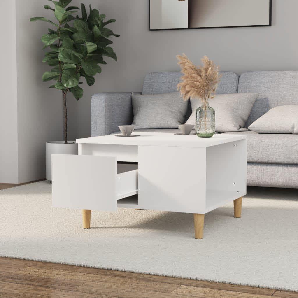 vidaXL Τραπεζάκι Σαλονιού Λευκό 55x55x36,5 εκ. από Επεξεργασμένο Ξύλο