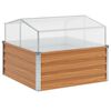 vidaXL Γλαστράκι Κήπου με Θερμοκήπιο Ανοιχτό καφέ 100 x 100 x 77 cm