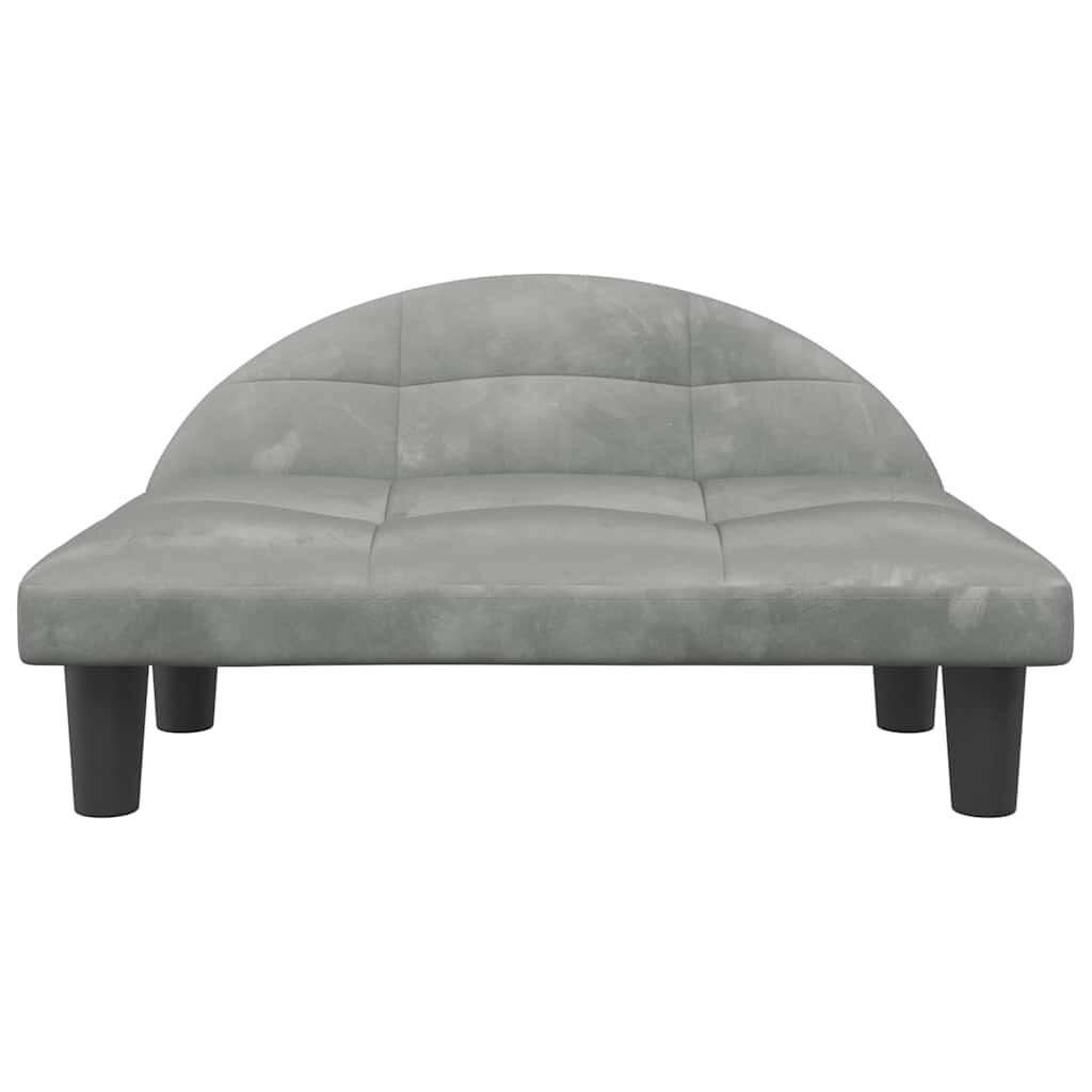 vidaXL Κρεβάτι Σκύλου Ανοιχτό Γκρι 70 x 52 x 30 εκ. Βελούδινο