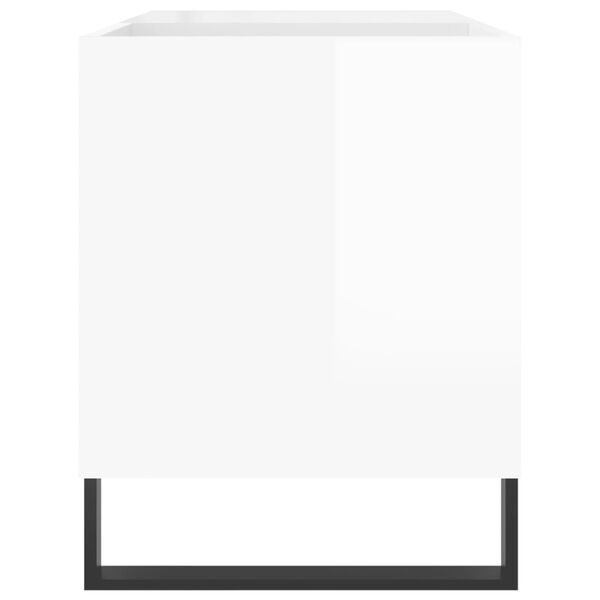 vidaXL Δισκοθήκη Γυαλ. Λευκή 85 x 38 x 48 εκ. από Επεξεργασμένο Ξύλο