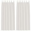 vidaXL Κουρτίνες με κουρτίνες 2 pcs Κρεμ 140x175cm Πολυεστέρας