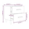 vidaXL Κομοδίνο Καπνιστή Δρυς 40 x 35 x 47,5 εκ.