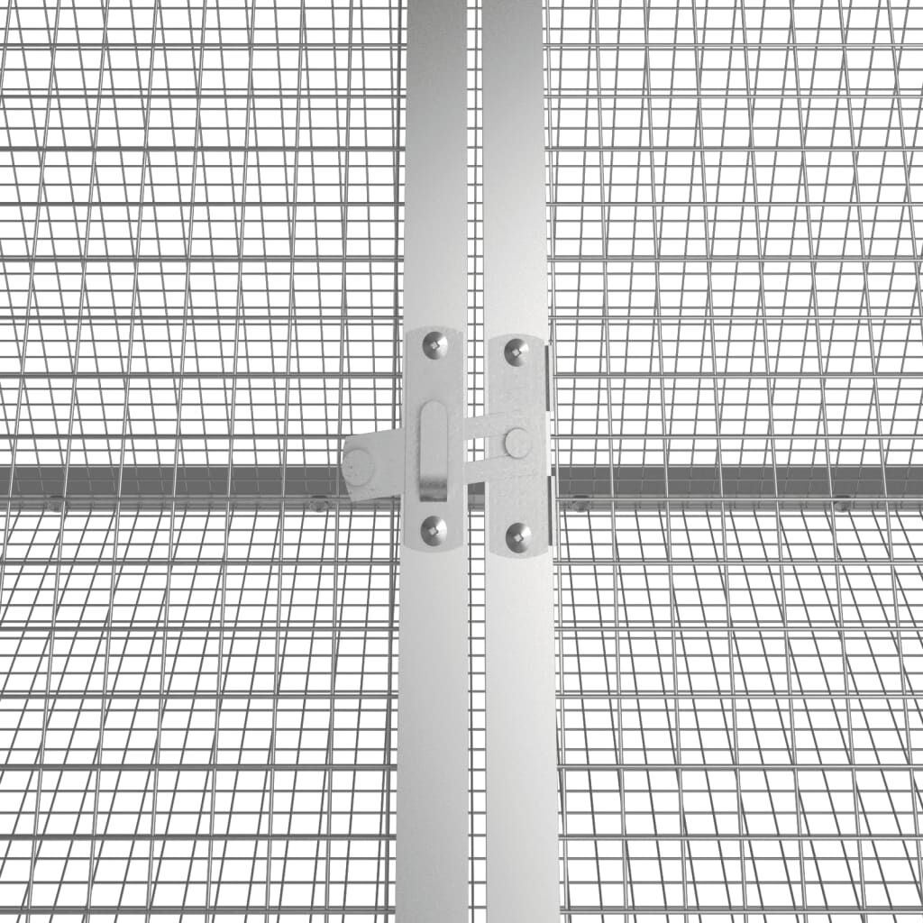vidaXL Κλουβί Κουνελιών Ανθρακί 504,5x80,5x71 εκ Γαλβανισμένος Χάλυβας