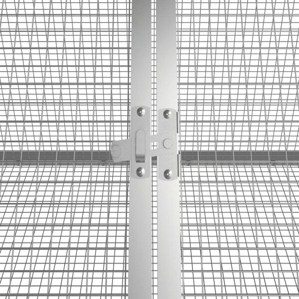 vidaXL Κλουβί Κουνελιών Ανθρακί 504,5x80,5x71 εκ Γαλβανισμένος Χάλυβας