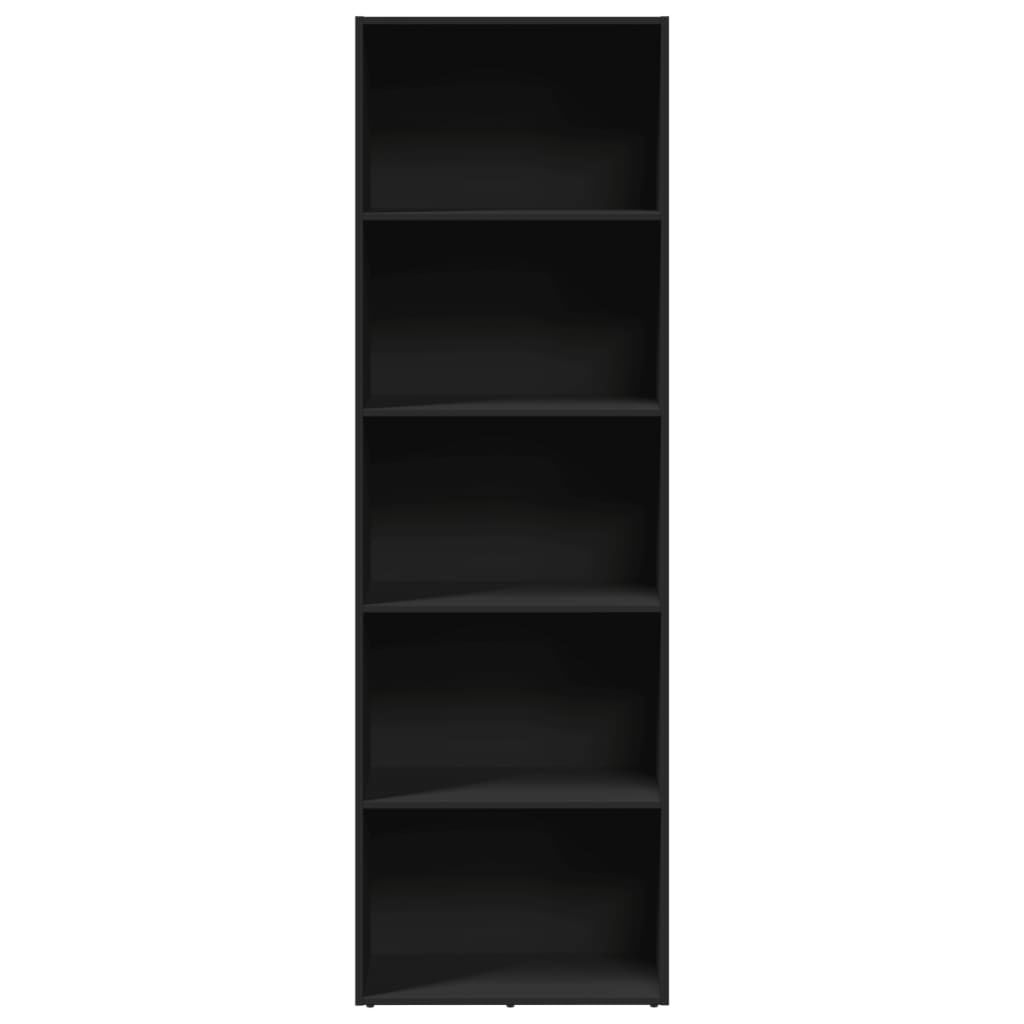 vidaXL Βιβλιοθήκη Μαύρη 60x30x189 εκ. από Επεξεργασμένο Ξύλο
