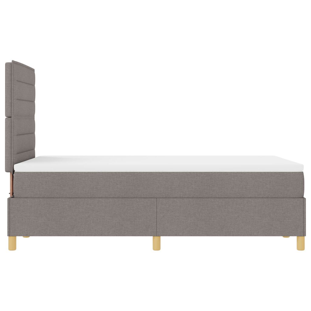 vidaXL Κρεβάτι Box Spring με Στρώμα & LED Ταούπ 120x200 εκ Υφασμάτινο