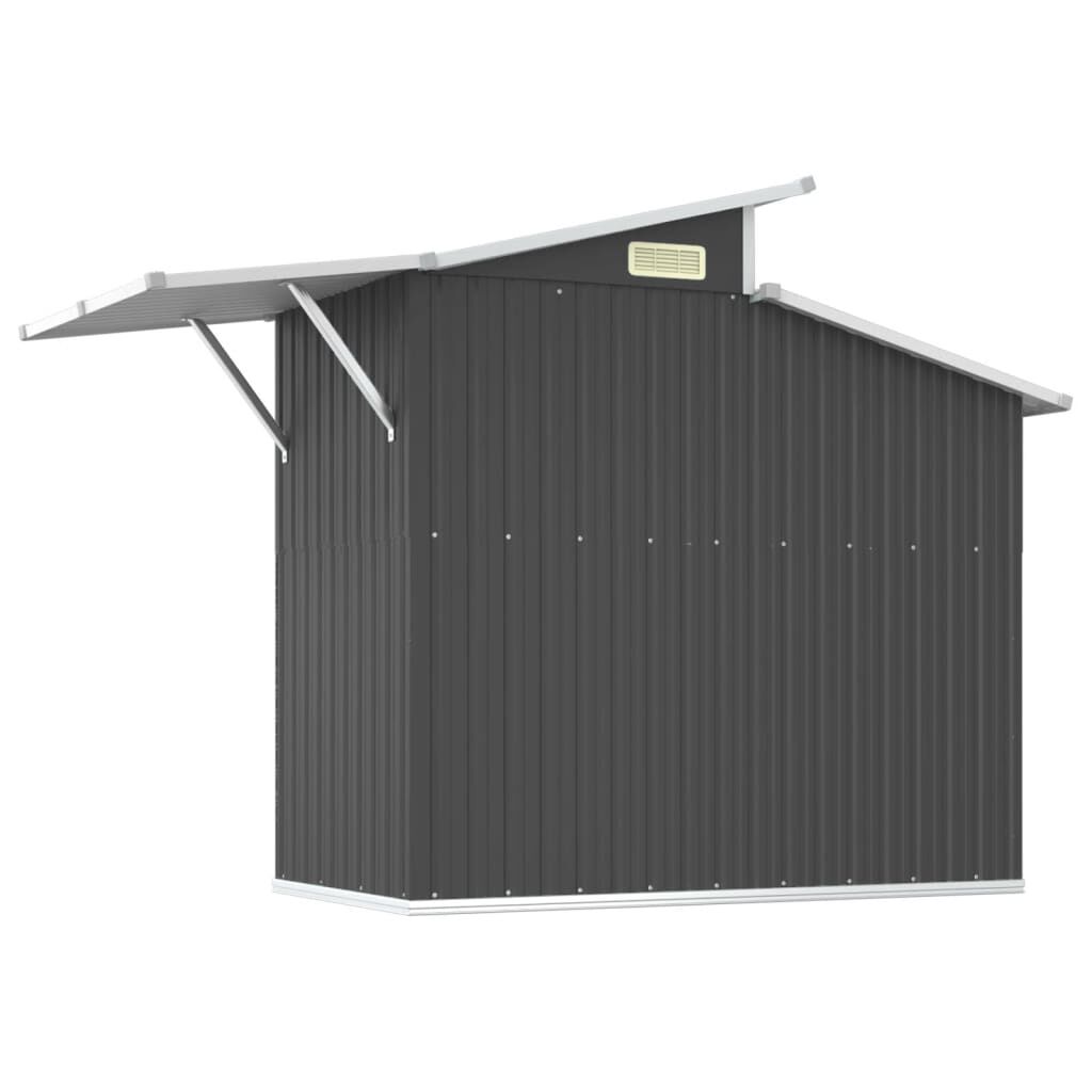 vidaXL Αποθήκη Κήπου Ανθρακί 270x130x208,5 εκ. Γαλβανισμένο Ατσάλι