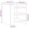vidaXL Κομοδίνο Sonoma Δρυς 45x50x50 εκ. από Επεξεργασμένο Ξύλο