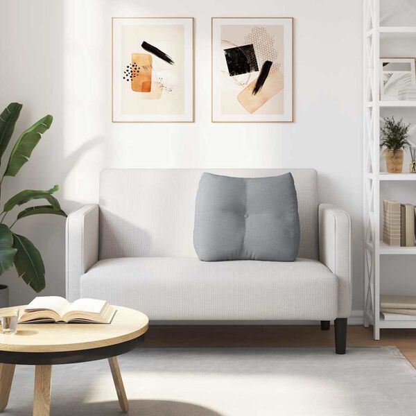 vidaXL Μαξιλάρι Πλάτης Ανοιχτό γκρι 60 x 24 x 50 εκ ύφασμα