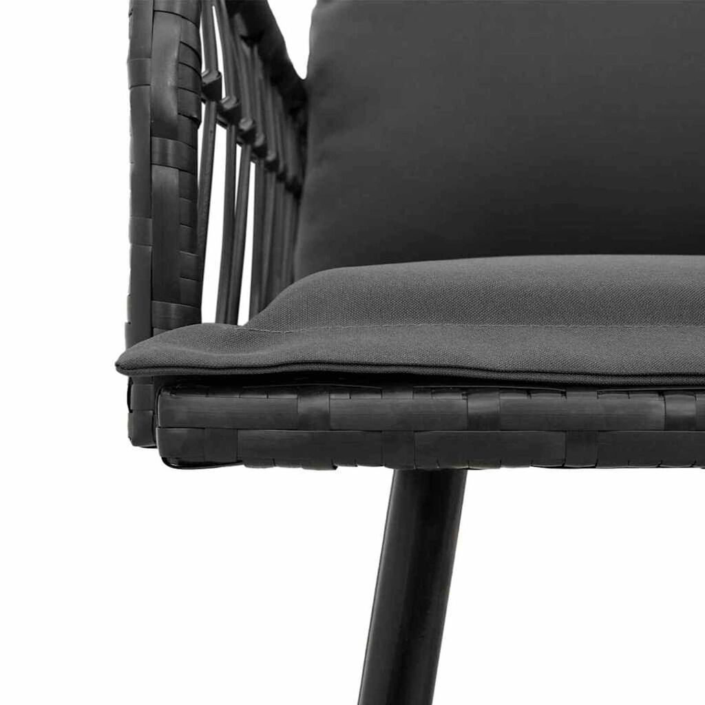 vidaXL Παγκάκι κήπου με μαξιλάρι Γκρι 114 x 64 x 78εκ Μέταλλο