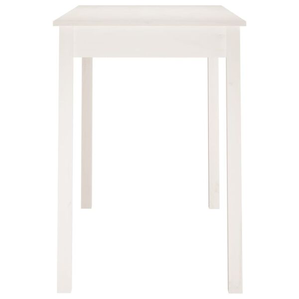 vidaXL Τραπεζαρία Λευκή 110 x 55 x 75 εκ. από Μασίφ Ξύλο Πεύκου