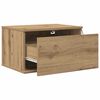 vidaXL Τοίχου κομοδίνο με συρτάρι 2 pcs artisan δρυς 50 x 36 x 30 εκ