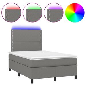 vidaXL &Kappa;&rho;&epsilon;&beta;ά&tau;&iota; Boxspring &mu;&epsilon; &Sigma;&tau;&rho;ώ&mu;&alpha; & LED &Sigma;&kappa;.&Gamma;&kappa;&rho;&iota; 120x200 &epsilon;&kappa; &Upsilon;&phi;&alpha;&sigma;&mu;ά&tau;&iota;&nu;&omicron;