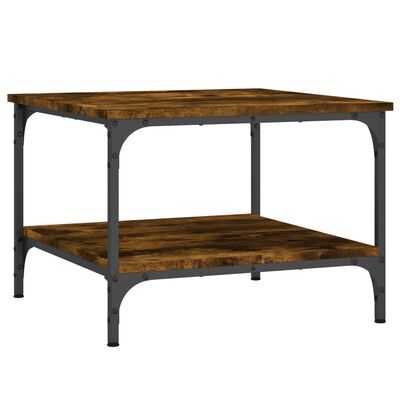 vidaXL Τραπεζάκι Σαλονιού Καπνιστή Δρυς 55 x 55 x 40 εκ. Επεξεργ. Ξύλο