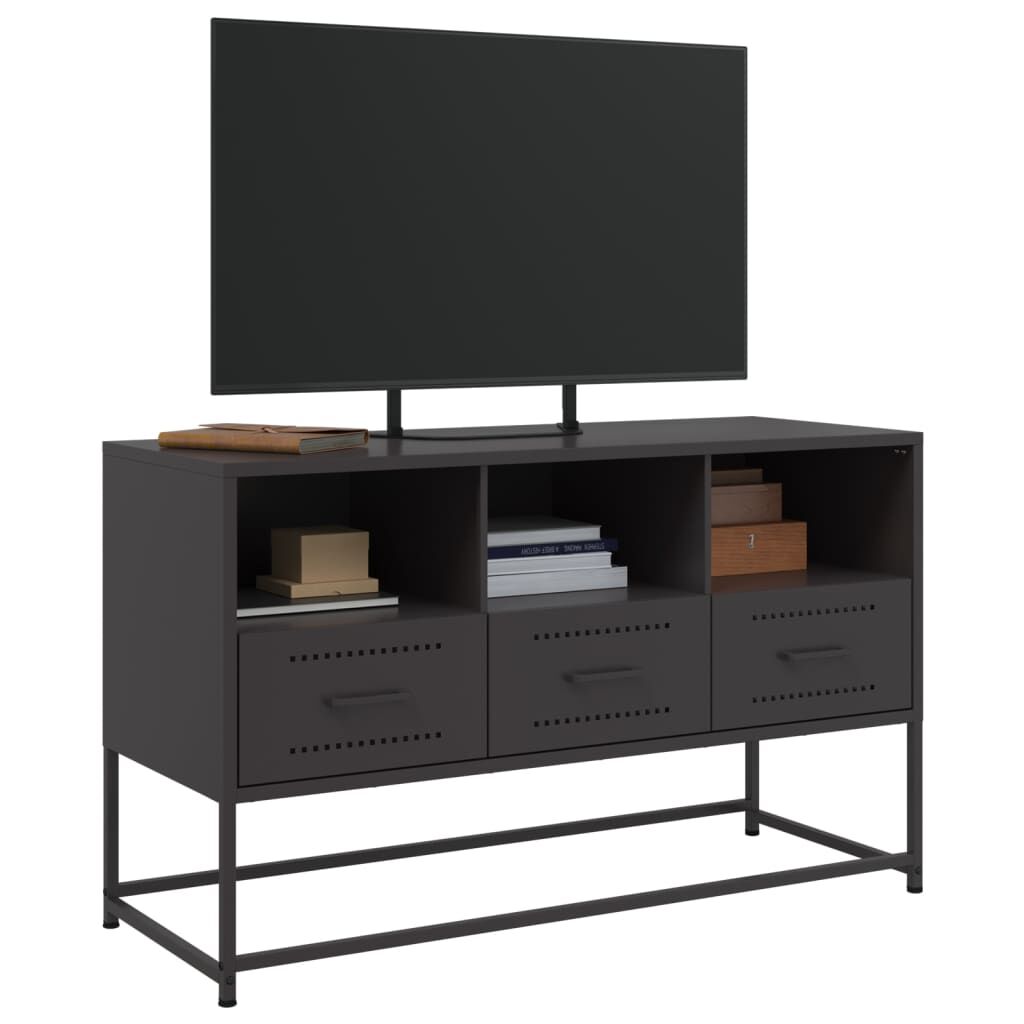 vidaXL Έπιπλο Τηλεόρασης Μαύρο 100,5x39x60,5 εκ. Ατσάλινο