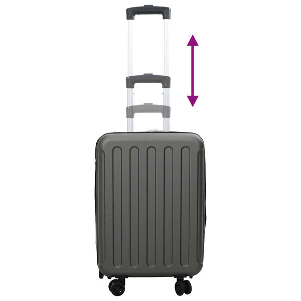 vidaXL Βαλίτσα Σκούρο γκρι 34 x 23 x 55.5 εκ. ΑΒΣ Πλαστικό