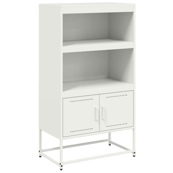 vidaXL Ραφιέρα Λευκή 68,5x38,5x123,5 εκ. από Ατσάλι