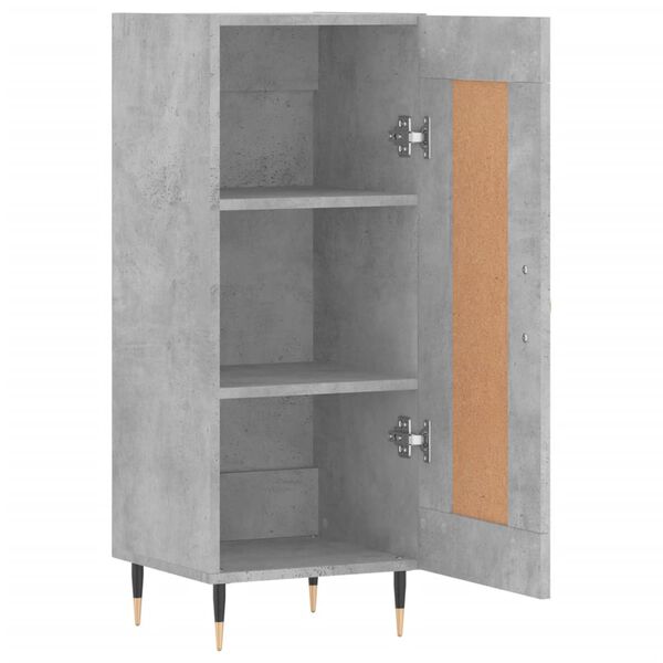 vidaXL Ντουλάπι Γκρι Σκυροδέματος 34,5x34x90 εκ. Επεξεργασμένο Ξύλο