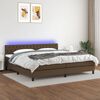 vidaXL &Kappa;&rho;&epsilon;&beta;ά&tau;&iota; Boxspring &mu;&epsilon; &Sigma;&tau;&rho;ώ&mu;&alpha; & LED &Sigma;&kappa;.&Kappa;&alpha;&phi;έ 200x200 &epsilon;&kappa; &Upsilon;&phi;&alpha;&sigma;&mu;ά&tau;&iota;&nu;&omicron;