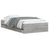 vidaXL Πλαίσιο Κρεβατιού με Συρτάρια Γκρι Sonoma 75x190 εκ. Επεξ. Ξύλο