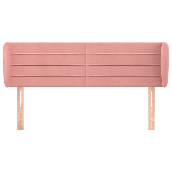 vidaXL Κεφαλάρι με Πτερύγια Ροζ 147x23x78/88 εκ. Βελούδινο