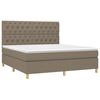 vidaXL &Kappa;&rho;&epsilon;&beta;ά&tau;&iota; Boxspring &mu;&epsilon; &Sigma;&tau;&rho;ώ&mu;&alpha; & LED Taupe 160x200 &epsilon;&kappa;. &Upsilon;&phi;&alpha;&sigma;&mu;ά&tau;&iota;&nu;&omicron;