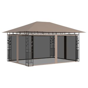 vidaXL &Kappa;&iota;ό&sigma;&kappa;&iota; &mu;&epsilon; &Alpha;&nu;&tau;&iota;&kappa;&omicron;&upsilon;&nu;&omicron;&upsilon;&pi;&iota;&kappa;ό &Delta;ί&chi;&tau;&upsilon; Taupe 4x3x2,73 &mu;. / 180 &gamma;&rho;./&mu;&sup2;