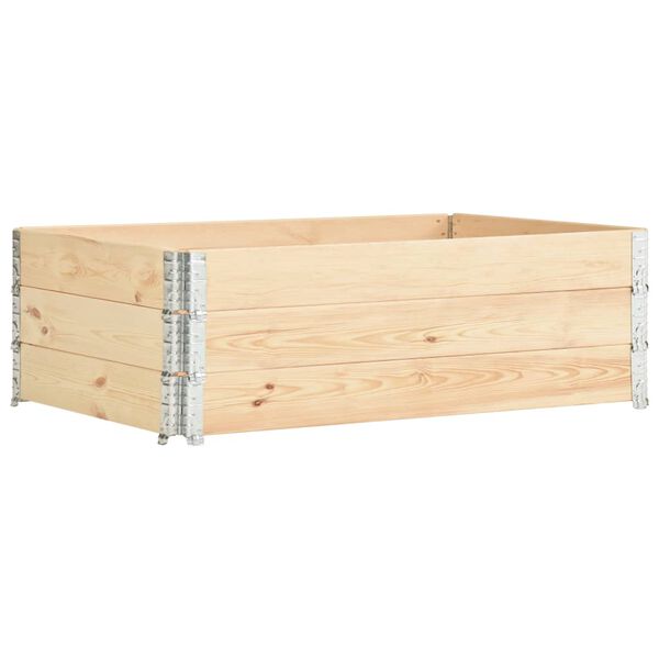 vidaXL Κολάρα Παλέτας 3 τεμ. 50 x 150 εκ. από Μασίφ Ξύλο Πεύκου