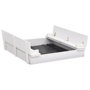 vidaXL Αμμοδόχος Λευκή 95 x 90 x 15 εκ. από Ξύλο Ελάτης