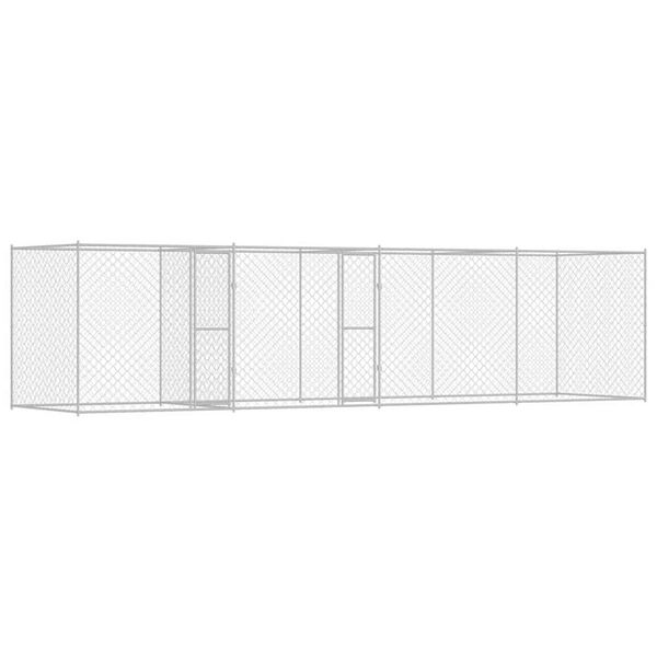 Κλουβί σκύλου Ασημί 800 x 200 x 200 εκ. Επικαλυμμένος Χάλυβας