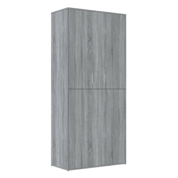 vidaXL Παπουτσοθήκη Γκρι Sonoma 80x39x178 εκ. από Επεξεργασμένο Ξύλο