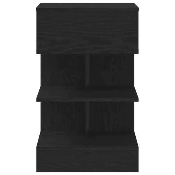 vidaXL Κομοδίνο Μαύρη δρυς 40 x 35 x 65 εκ. Επεξεργασμένο ξύλο
