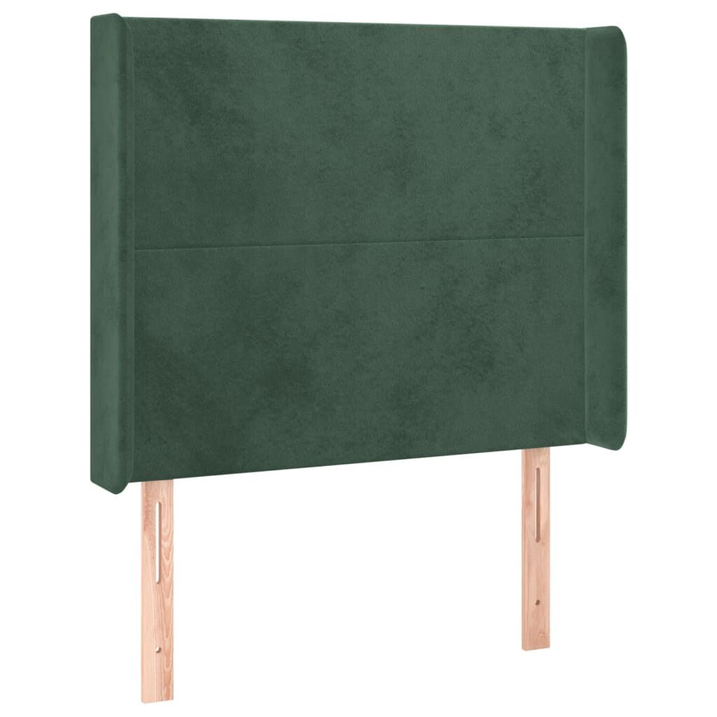vidaXL Κεφαλάρι με Πτερύγια Πράσινο 93x16x118/128 εκ. Βελούδινο