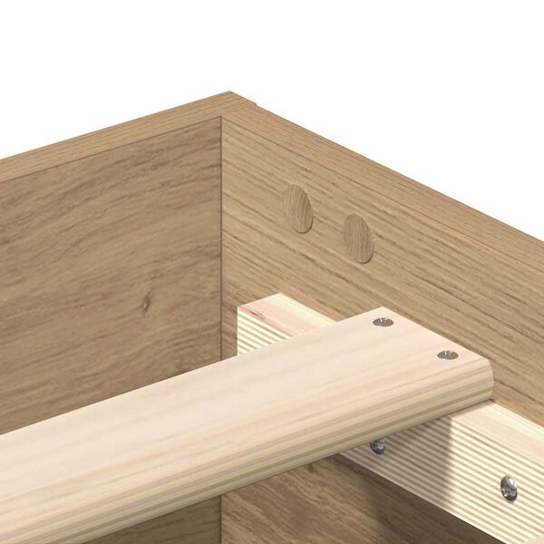 vidaXL Πλαίσιο κρεβατιού χωρίς στρώμα Artisan Oak 90x200 cm