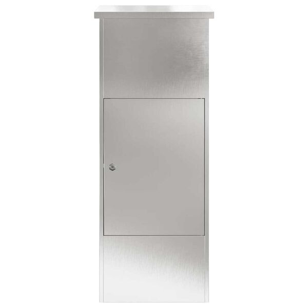 vidaXL Θυρίδα Πακέτων Μαύρο 44.5 x 29 x 110.5 εκ Ανοξείδωτο ατσάλι