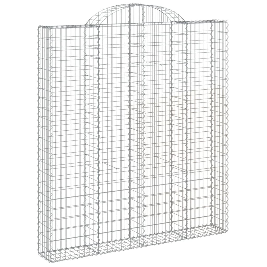 vidaXL Συρματοκιβώτια Τοξωτά 7 τεμ. 200x30x220/240 εκ. Γαλβαν. Ατσάλι