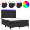 vidaXL &Kappa;&rho;&epsilon;&beta;ά&tau;&iota; Boxspring &mu;&epsilon; &Sigma;&tau;&rho;ώ&mu;&alpha; & LED &Mu;&alpha;ύ&rho;&omicron; 140x190 &epsilon;&kappa;. &Sigma;&upsilon;&nu;&theta;. &Delta;έ&rho;&mu;&alpha;