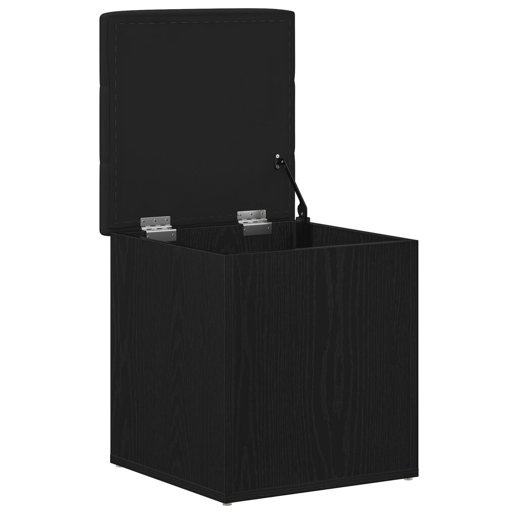 vidaXL Παγκάκι Αποθήκευσης Μαύρη Δρυς 40x40x45 εκ Κατασκευασμένο Ξύλο