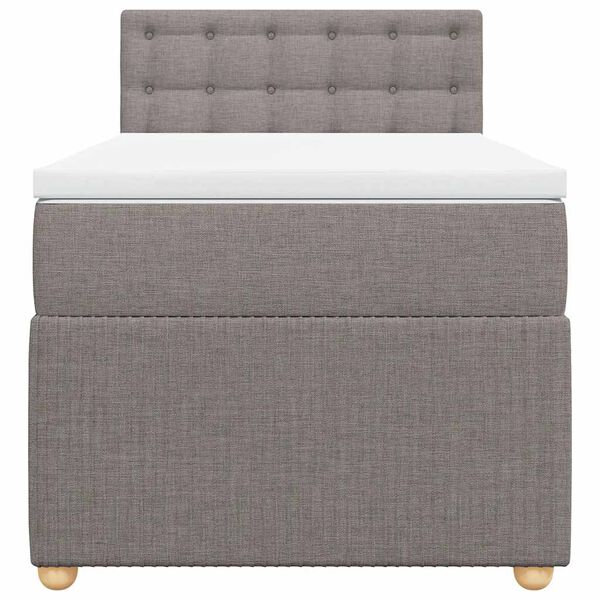 vidaXL &Kappa;&rho;&epsilon;&beta;ά&tau;&iota; Boxspring &mu;&epsilon; &Sigma;&tau;&rho;ώ&mu;&alpha; Taupe 90x190 &epsilon;&kappa;.&Upsilon;&phi;&alpha;&sigma;&mu;ά&tau;&iota;&nu;&omicron;