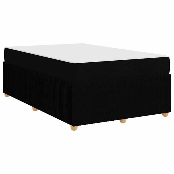 vidaXL Σκελετός κρεβατιού με στρώμα Μαύρο 120 x 200 cm ύφασμα