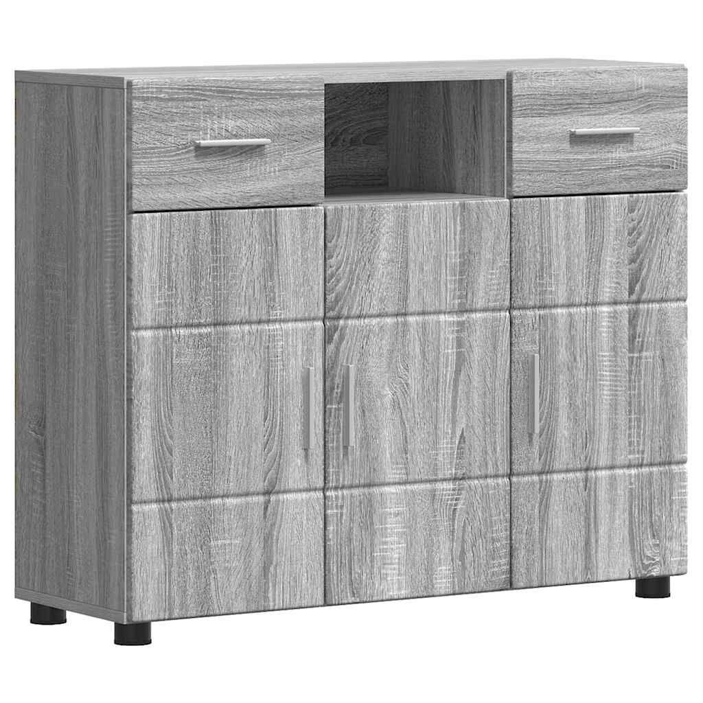 vidaXL Πλαϊνό γραφείο με συρτάρι Γκρι sonoma 88.5 x 30.5 x 73 εκ