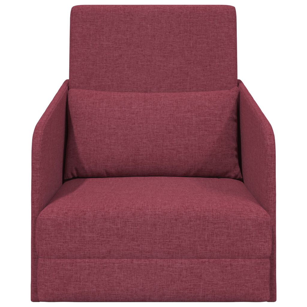 vidaXL Καναπές Κρεβάτι 2 σε 1 Μπορντό 65x80x83 εκ. Υφασμάτινος
