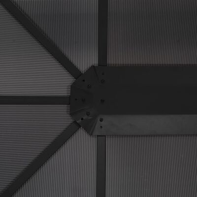 vidaXL Κιόσκι με Οροφή Μαύρο 4 x 3 x 2,6 μ. από Αλουμίνιο