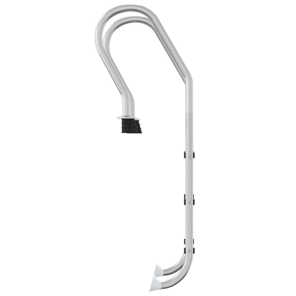 vidaXL Σκάλα Πισίνας 54 x 38 x 158 εκ. από Ανοξείδωτο Ατσάλι