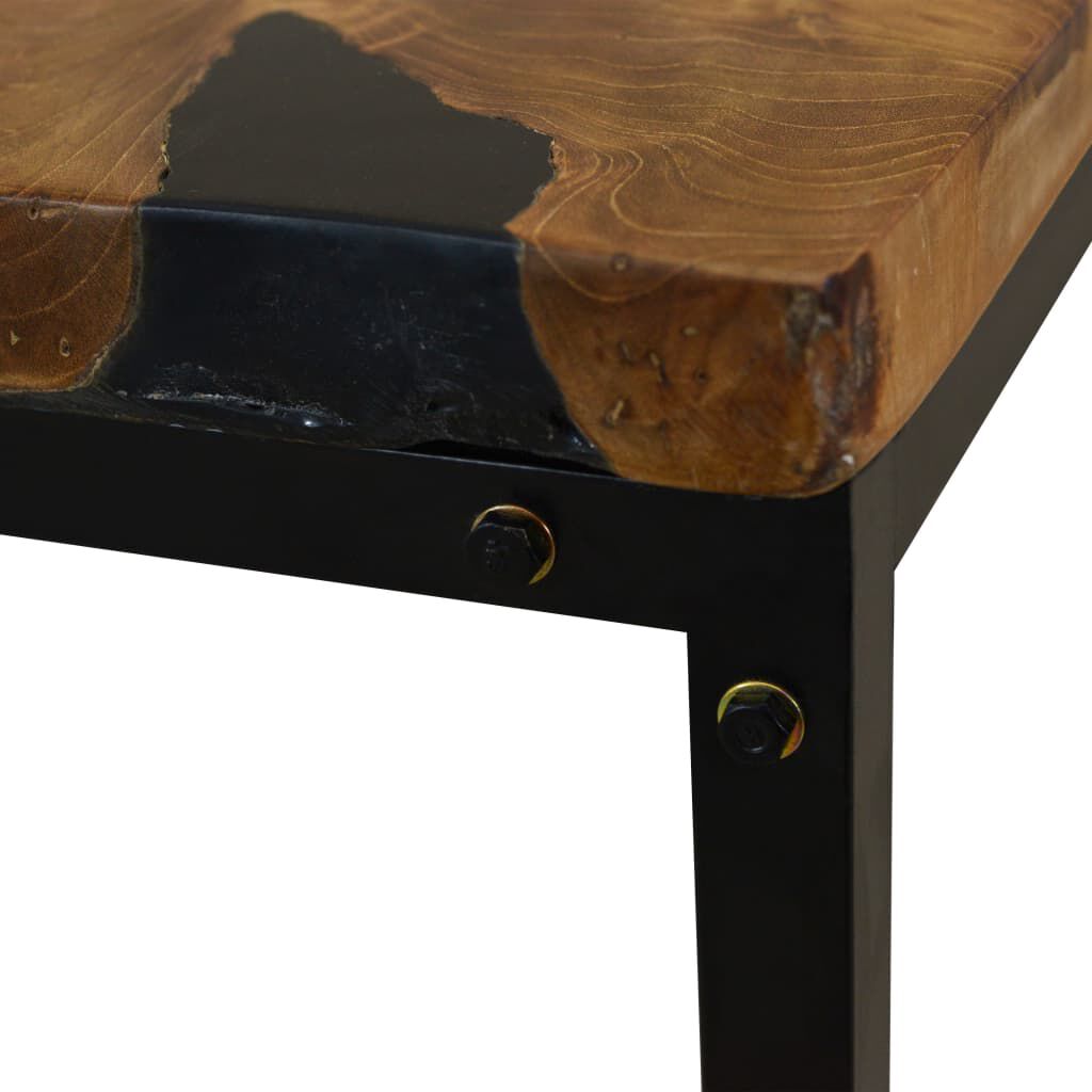 vidaXL Τραπεζάκι Σαλονιού 110 x 60 x 40 εκ. από Ξύλο Teak και Ρητίνη