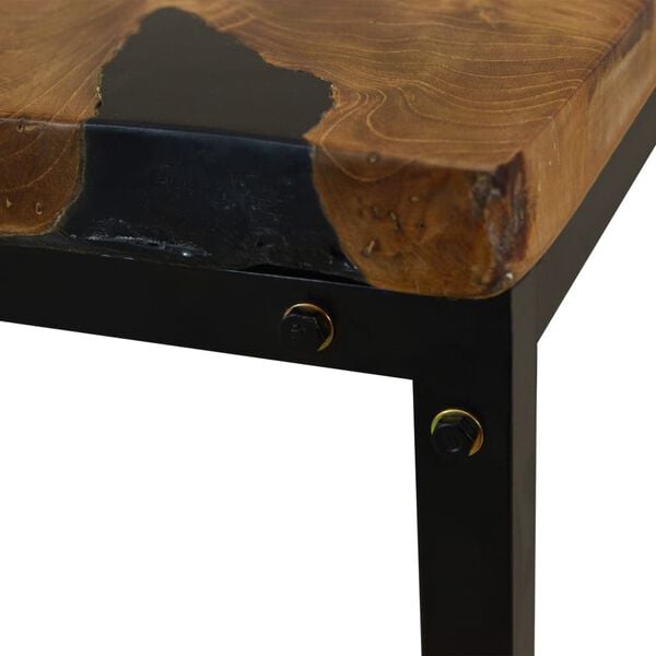 vidaXL Τραπεζάκι Σαλονιού 110 x 60 x 40 εκ. από Ξύλο Teak και Ρητίνη