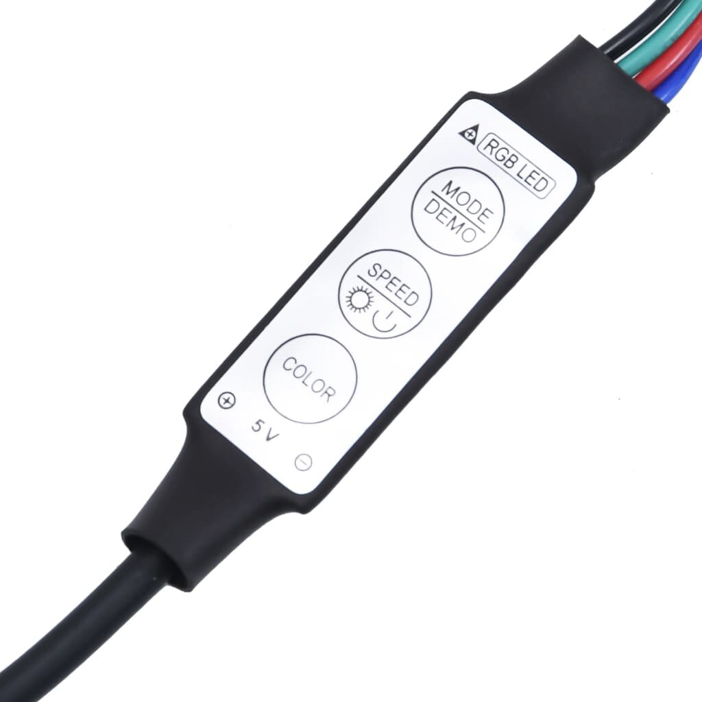 vidaXL Έπιπλα Τοίχου Τηλεόρασης LED 2 Τεμ. Καφέ Δρυς 40x30x60,5εκ.