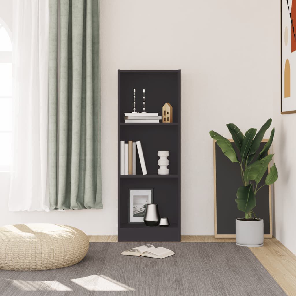 vidaXL Βιβλιοθήκη με 3 Ράφια Λευκή 40x24x109 εκ. Επεξεργασμένο Ξύλο